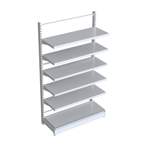 Étagères de supermarché métalliques multicouches les plus vendues, unité d'étagérage en acier réglable pour allées avec barrière de sécurité pour hypermarché - Product Image 2