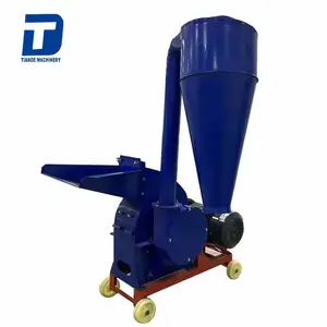 High quality high efficiency pig feed grinder mixer dry paddy small farm feed grinder