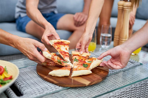 Tabla de cortar de madera profesional para Pizza con juego de cortadores de Pizza-Cortador de Pizza de cocina y tabla de servir-Herramientas de <span class=keywords><strong>Chef</strong></span> ecológicas - Product Image 5