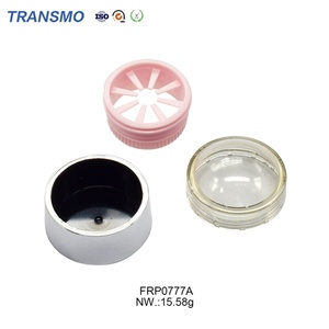 Boîte à poudre vide personnalisable avec logo, étui rond blanc pour fard à joues, emballage pour poudre - Product Image 3