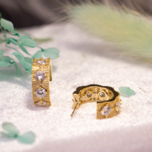 Nouvelles boucles d'oreilles créoles en alliage d'étain argenté rétro de haute qualité pour femmes, cadeau de mariage/anniversaire - Product Image 3