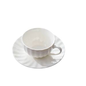 Ensemble <span class=keywords><strong>de</strong></span> tasses et soucoupes à café en porcelaine 6OZ pour restaurant, résistant au four, écologique, <span class=keywords><strong>vaisselle</strong></span> personnalisable en gros avec logo pour café, <span class=keywords><strong>thé</strong></span> et eau - Product Image 6