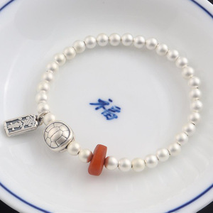 Bracelet en écaille de tortue givré, argent pur, ambre, bijoux pour femmes, cadeau, style chinois traditionnel - Product Image 4