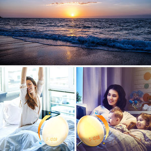 Moes WiFi <strong>2nd</strong> <strong>Generation</strong> Smart Wake-up Light with 7 Colours, 4 Alarms, Snooze, Night Light, Compatible with <strong>Alexa</strong> and GoogleHome - Product Image 2