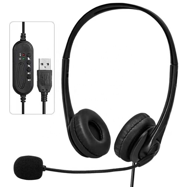 No.1 Sale Computer USB Call Center Headset with Microphone&Volume Control
