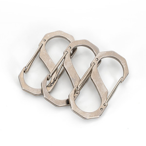 คาราไบเนอร์รูปตัว S ทำจากสแตนเลส 304 พร้อมตัวล็อค สำหรับเชื่อมต่อเต็นท์และคลิปหนีบกุญแจ - Product Image 3