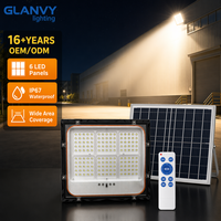 500W 800W Hochleistungs-Solar-Flutlicht IP65 Outdoor ABS Fernbedienung Timer Split-Panel Industrie-Stadion-LED-Wandmontage-Flutlicht