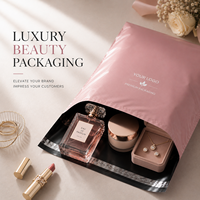 Sacs d'expédition en polyéthylène imprimés OEM pour produits de beauté, emballages personnalisés pour cosmétiques et maquillage, pour boutiques e-commerce et marques de détail