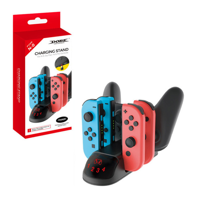 TNS-0137 2 in 1 Charging Stand for Nintendo Joycons Charging Dock for Switch Pro Controller Charger Station