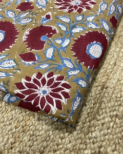 Tela de Algodón Suave con Diseño Floral Estampado a Mano en India, Ropa de Verano, Estilo Africano, Artesanía para Confección de Vestidos, Bolsos y Cortinas - Product Image 5