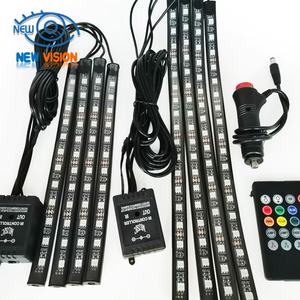 Luz Ambiental LED para Auto <span class=keywords><strong>con</strong></span> USB, <span class=keywords><strong>Luces</strong></span> <span class=keywords><strong>de</strong></span> Neón, Retroiluminación, Control por Música a través <span class=keywords><strong>de</strong></span> Aplicación, RGB, Luz Decorativa Interior para Auto - Product Image 3