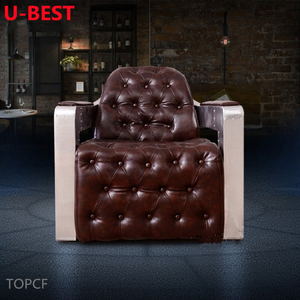 Sofá Industrial de Cuero Estilo Aviador Vintage U-Best, Divani, Kanepe, Bankstel, Hoekbank, Sofy, Mueble de Salón, Juego de Muebles para Sala de Estar - Product Image 2