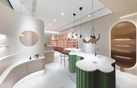 Comptoir de Magasin de Parfums et Maquillage pour Femmes, Mobilier de Boutique de Mode avec Éclairage LED, Présentoir en Bois pour Centre Commercial, Design Intérieur