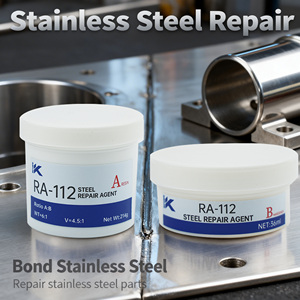 Pâte de réparation métallique 2-en-1 industrielle, colle AB pour moulage, scellant résistant à la chaleur, agent de réparation de défauts par <span class=keywords><strong>soudure</strong></span> à <span class=keywords><strong>froid</strong></span>, colle puissante - Product Image 1