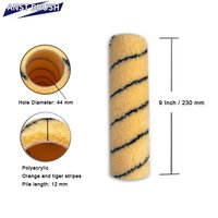 Rouleau de peinture murale industriel en polyacrylique de 9 pouces (230 mm) avec cadre de cage, outil de peinture, vente directe d'usine OEM, poils de 12 mm