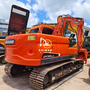 Excavatrice d'occasion à prix avantageux Dx140 à vendre, d'origine coréenne, hydraulique sur chenilles, DOOSAN Dx140 à vendre, rouge, bon état - Product Image 4