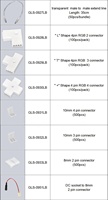5.5*2.1 Non étanche godemichet Anal néon bande flexible éclairage lisse bricolage câble alimentation cc connecteur de lumière LED