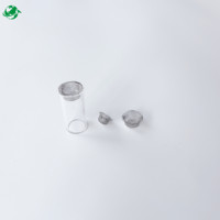 Différents embouts filtrants en verre personnalisés