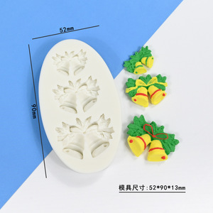 Jingling Bell Feuille De <span class=keywords><strong>Chinois</strong></span> Ilex Silicone Fondant Gâteau Décoration Chocolat Ustensiles De Cuisson Modélisation Moule - Product Image 3