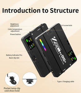 공장 공급 휴대 전화 셀카 사진 필 라이트 충전식 2000mAh 배터리 클립 핫슈 마운트 조정 가능한 밝기 - Product Image 3