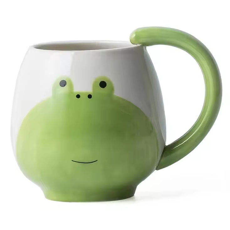 Wholesale Cute Pig/panda/frog/cat Unbreakable Custom Sublimate Ceramic Tea Coffee Cups