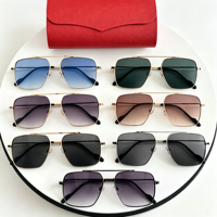 Nouvelles lunettes de soleil unisexes classiques carrées à monture intégrale en corne de vache et de buffle naturelle, style vintage et protection UV