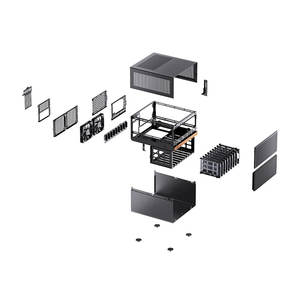 Boîtier <span class=keywords><strong>NAS</strong></span> JONSBO Stock <span class=keywords><strong>Mini</strong></span>-<span class=keywords><strong>itx</strong></span> N6 avec ventilateurs, alimentation SFX, carte mère <span class=keywords><strong>ITX</strong></span>, coque HDD en aluminium, 8+1 baies, double ventilateur 100 mm, boîtier PC 10, USB - Product Image 3