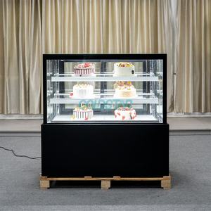 Réfrigérateur de présentation de gâteaux commercial, prix d'usine, porte coulissante en verre rectangulaire, réfrigérateur de boulangerie sucrée - Product Image 3