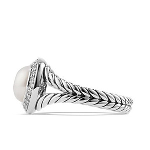 Elegante Anello di Fidanzamento Ispirato alle Perle, Gioiello Minimalista alla Moda, Anello Statement per Donne - Product Image 4