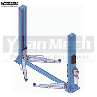 YuanMech F4032MM Zwei-Post-Car-Lift-Boden verbindung mit mechanischer Realese von Italian Technology