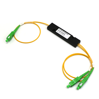 Divisor PLC 1x2 SC APC a SC APC, Tipo Caja ABS, Divisor de Fibra Óptica PLC para FTTH, FTTX, CATV, Telecomunicaciones