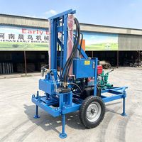 150m 200m de profondeur Portable puits d'eau forage foreuse usine vente directe 30HP moteur Diesel puits d'eau perceuse
