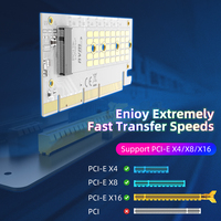 Adaptador de tarjeta de expansión MAIWO NVMe M.2 SSD a PCIe con barra de luz RGB Compatible con accesorios de computadora PCIex16/x8/X4 Stock