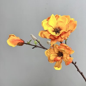 Rama de <span class=keywords><strong>Magnolia</strong></span> Artificial de Espuma EVA con Tacto Real, Flor de <span class=keywords><strong>Magnolia</strong></span> de Espuma con 3 Cabezas, Rama Larga de <span class=keywords><strong>Magnolia</strong></span> - Product Image 5