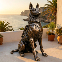 Sculpture de chien en bronze fidèle - Statue canine sur mesure grandeur nature avec options de race personnalisées, sculpture en bronze