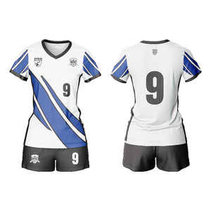 Setelan sepak bola poliester wanita, setelan sepak bola Super pendek motif Digital Logo bordir klub dewasa - Product Image 4