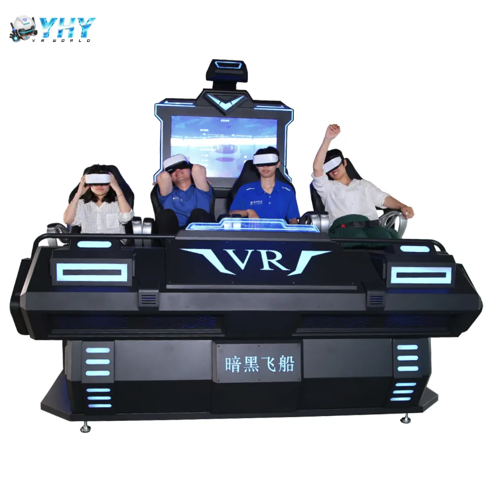 YHY से अधिक 200 pcs फिल्मों आभासी वास्तविकता 4 सीटें वी. आर. सिनेमा उपकरण 9D वी. आर. सिम्युलेटर खेल