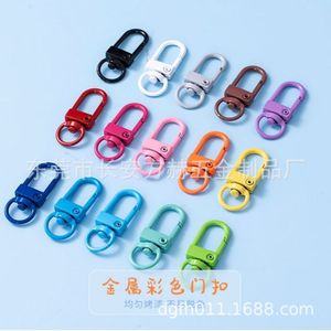 Usine de quincaillerie Dongguan Fanghe, Boucle en alliage de zinc pour chien 3g 34mm, Accessoire de porte-clés, Boucle crevette colorée, Mousqueton en forme de huit - Product Image 4