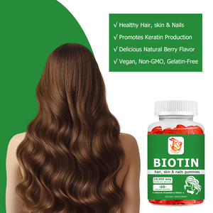 OEM Private Label <b>Biotin</b> and Sodium Beauty Supplement Promote Keratin Production Help Fine Line <b>Biotin</b> <b>Gummies</b> - Product Image 4