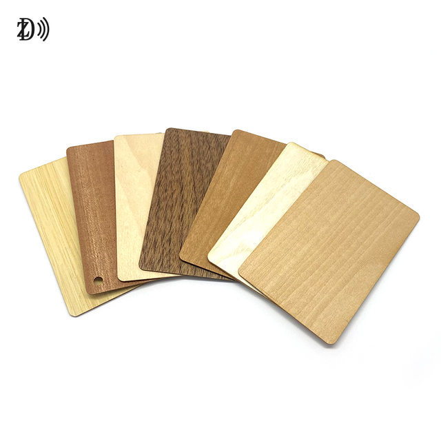 ZD Customized Eco-friendly Material Luxury Printing Rfid Nfc Business Key Wood Card NTAG 216 NFC Card Bamboo Cards Blank