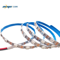 Bande lumineuse LED intelligente RGB 5V WS2812B, 60 LED, largeur 5 mm, flexible, contrôle par application, bande lumineuse adressable matricielle 5050