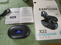 Headset Nirkabel Hot X22 Clip Ear BT dengan Layar Daya, Daya Tahan Baterai Lama, Konduksi Tulang untuk Olahraga, TWS