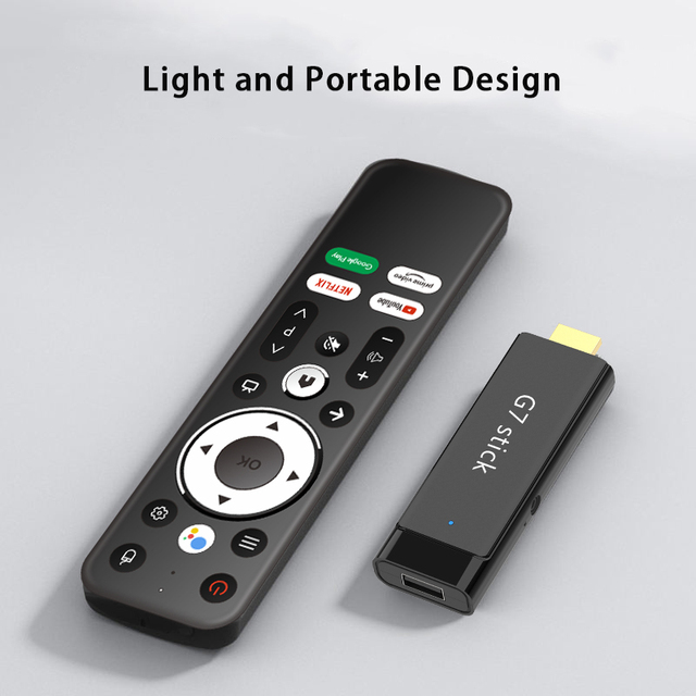 G7 Android 11 TV Stick S905Y4 2GB 16GB 4K HDR Portable Streaming Media Player Dual WiFi 5G Google TV Box EU/US