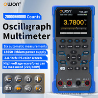 OWON Multimeter genggam AC/DC HDS120/HDS160, Multimeter genggam empat dan a setengah Digit dengan osiloskop
