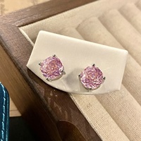 Ensemble collier et boucles d'oreilles en cuivre écologique avec pendentif octogonal en forme de rose et diamants colorés, best-seller d'usine, idéal pour offrir