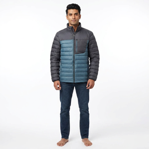 Custom Outdoor <b>Winter</b> Men's Puffer <b>Jacket</b> Comfortable Casual Stand Collar <b>Waterproof</b> Breathable - Product Image 1