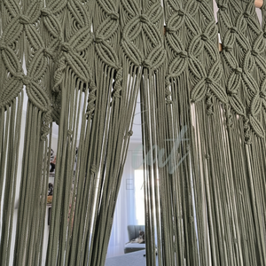 ม่านประตูมาคาเม่ที่ทันสมัยตัวแบ่งผ้าฝ้ายทำมือแบบทันสมัยสำหรับงานแต่งงานงานปาร์ตี้และพื้นที่ไลฟ์สไตล์ - Product Image 1