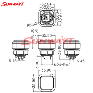 Kit de Botones de Arcade al por Mayor, Accesorios de Arcade, Botón de Plástico Cuadrado de 36 mm, Botón Pulsador Iluminado, Blanco - Product Image 6