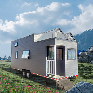 Petite maison sur roues maisons préfabriquées modernes sur remorque avec salle <span class=keywords><strong>de</strong></span> bain cuisine chambre - Product Image 1