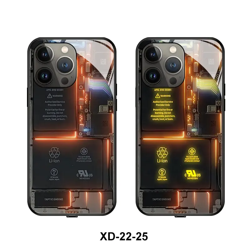LED Light Smart Luminous Voice-activated Anime Sound Control Phone Case for SamsungS20FE A53 A33 A72 A52 Mobile Glass Protectors